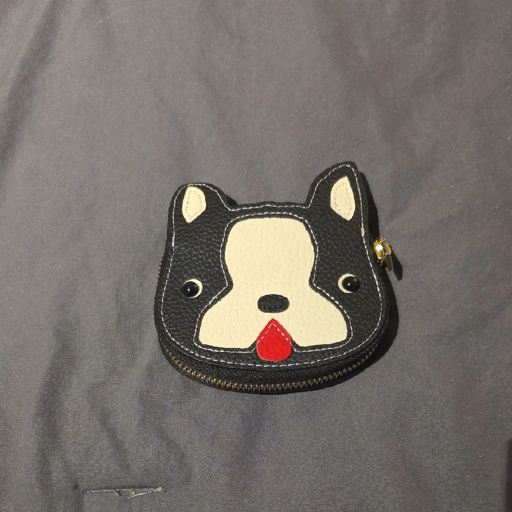 Boston Terrier Card Case- Black, White & Red
